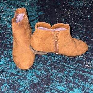 Brown Suede Kids Ankle Boots